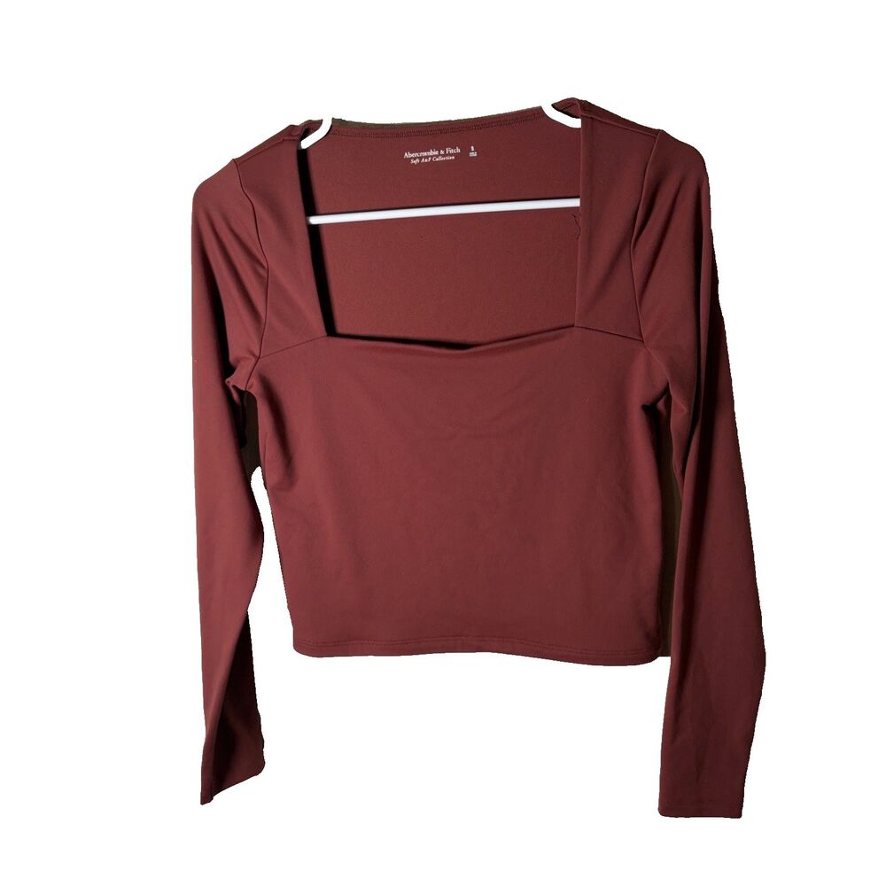 Abercrombie & Fitch T-Shirt AF Collection Cropped Square Neck Shirt Top Casual